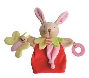 DC3005LAPIN - Pupazzo di coniglio rosso 30 cm