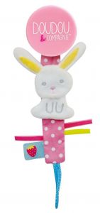 DC3424LAPIN - Clip per ciuccio Vaniglia/fragola - Coniglio