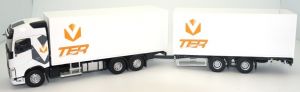 ELI116683 - VOLVO FH4 500 6x2 cassone rigido e rimorchio da trasporto TER a 2 assi limitato a 100 unità