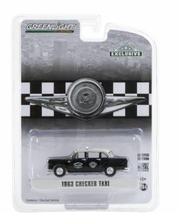 GREEN30207 - CHECKER MOTORS MARATHON A11 1963 taxi nero tetto bianco venduto in blister