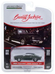 GREEN37220-B - CHEVROLET Copo Camaro ZL1 1969 verde metallizzato Barrett Jackson venduto in blister