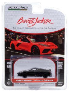 GREEN37220-F - CHEVROLET Corvette Stingray nera 2020 Barrett Jackson venduta in blister