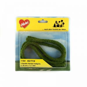 HEK1184 - 3 siepi flessibili verde chiaro - 7x7 mm - lunghezza 50 cm.