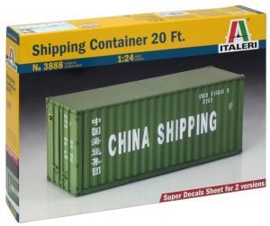 ITA3888 - Modello di container marittimo da 20 piedi China Shiping da assemblare e dipingere