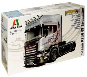ITA3906 - SCANIA R730 Streamline V8 4x2 Silver Griffin modello da montare e verniciare
