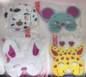 LPLI5336 - Animali da zoo maschera per bambini - Modello casuale