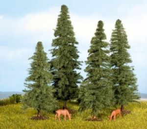 NOC25232 - 4 alberi di Natale - 8 12 cm
