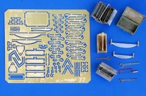 PLS077 - Cassette degli attrezzi con strumenti in miniatura da assemblare e dipingere per diorama