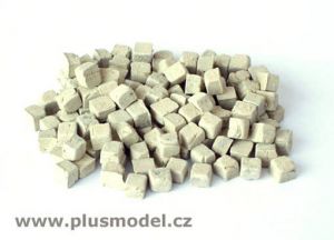 PLS138 - Ciottoli in miniatura per diorama quadrato beige