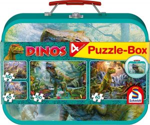 SCM56495 - 2 puzzle da 60 pezzi e 2 puzzle da 100 pezzi - DINOSAURI