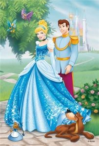 RAV09469/01 - Puzzle - 54 Pezzi - Principessa Disney - Cenerentola e il suo Principe Azzurro - 13;2 x 19;8 cm