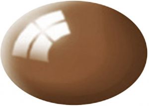REV36180 - Pittura acrilica marrone argilla brillante vaso da 18 ml