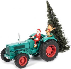 SCH7802 - HANOMAG con Babbo Natale e abete