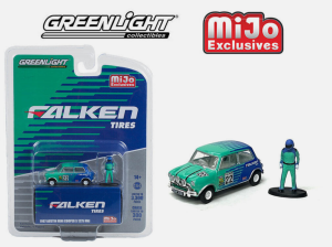 GREEN51454 - AUSTIN Mini cooper S 1275 del 1967 #22 - Falken tires - figurina inclusa