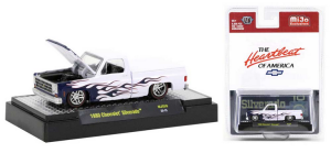M2M-31500MJS59 - CHEVROLET Silverado Pick-up 1980 bianco con fiamme blu