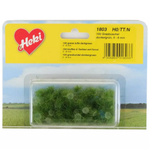 HEK1803 - 100 Ciuffi d'erba verde scuro 5-6 mm