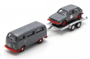 SCH87U00067 - VOLKSWAGEN T2 Bus con rimorchio e VOLKSWAGEN Golf I GTI