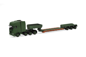 HER747295 - SCANIA CR 20 HD 8x4 con rimorchio ribassato a 3 assi dell'esercito danese