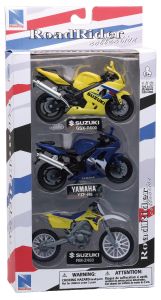 NEW67015A - Confezione da 3 motociclette 2 SUZUKI e una YAMAHA