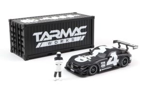 T64-008-4A4W - MERCEDES AMG GT3 #4 2018 con container e figura in bianco e nero