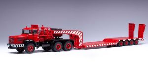 IXOTTR033.23 - BERLIET TB 015 M3 6x4 1960 con porta macchine 4 assi rosso