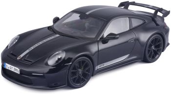 MST36458BKS - Porsche 911 GT3 del 2022, nera con strisce grigie