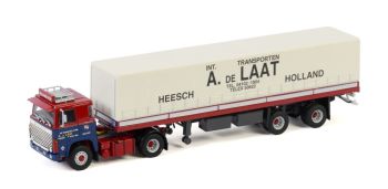 WSI01-3048 - SCANIA 140 4x2 con rimorchio coperto 2 Assi A. DE LAAT