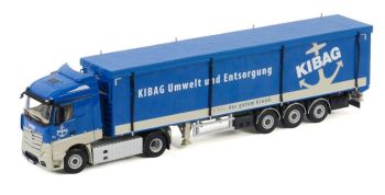 WSI01-3074 - MERCEDES-BENZ Actros MP4 Stream Space 4x2 con rimorchio centinato KIBAG a 3 assi