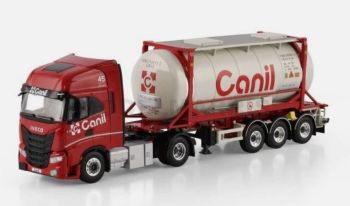 WSI02-3688 - IVECO S-Way 4x2 con portacontainer a 3 assi e container CANIL da 30 piedi