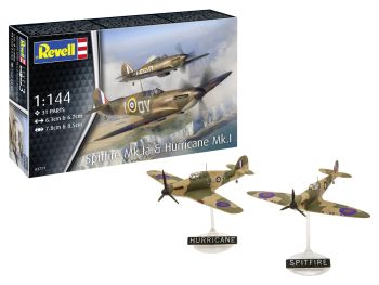 REV03771 - Aereo militare SUPERMARINE Spitfire Mk.Ia & HURRICANE MK.I da assemblare e dipingere