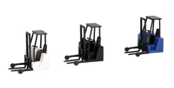 HER053860-002 - Carrello elevatore a forche, bianco, blu e nero - 3 pezzi