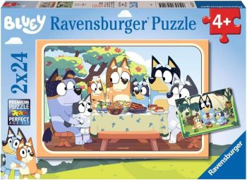 RAV057115 - 2 puzzle 24 pezzi - Andiamo con BLUEY!