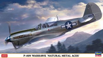 HAW07516 - Aerei P-40N Warhawk - Natural Metal Aces da assemblare e dipingere