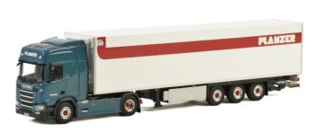 WSI01-2543 - SCANIA R Highline CR20H 4x2 con rimorchio frigorifero 3 Assi PLANZER