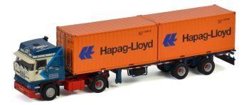 WSI01-3295 - DAF 3600 SC 4x2 con portacontainer JONKER e 2 container 20 piedi HAPAG LLOYD