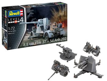 REV03325 - 8;8 cm Flak 37 + Sd.Anh.202 da montare e verniciare