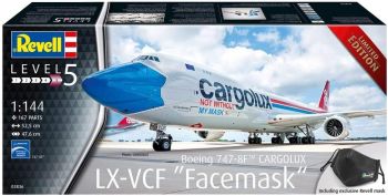 REV03836 - MASCHERA FACCIALE Boeing 747-8F CARGOLUX LX-VCF da assemblare e verniciare