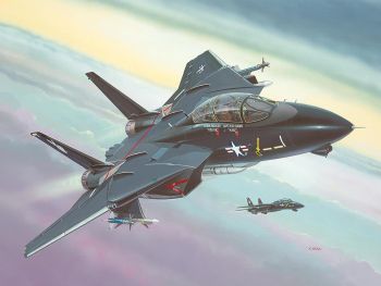REV04029 - Aereo da caccia Tomcat F-14A nero da assemblare e verniciare