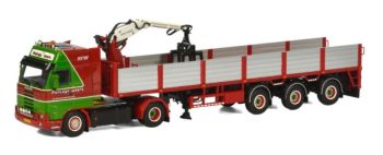 WSI06-1116 - SCANIA R143 SL 4x2 con rimorchio a 3 assi e gru da carico FONZIANE WEERT