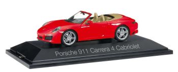 HER071109 - PORSCHE 911 Carrera 4 cabriolet rossa