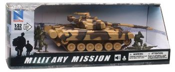 NEW01756 - M1 A1 carro armato e soldati con suono e luci