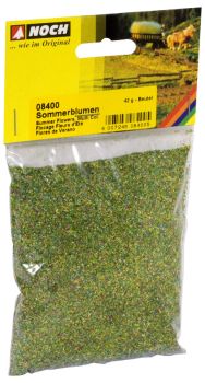 NOC08400 - Sacchetto floccato verde prato fiorito 42gr