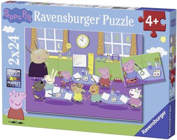 RAV090990 - Puzzle 2x24 Pezzi PEPPA a scuola