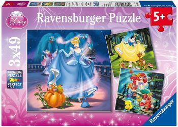 RAV093397 - Puzzle Disney Princess 3x49 pezzi