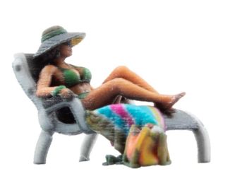 NOC10430 - Donna in una chaise longue 3D