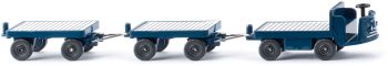 WIK116004 - Carrello elevatore elettrico con rimorchi - blu