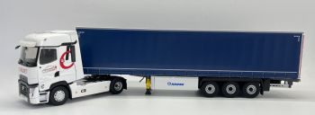ELI118181 - RENAULT T520 High 2021 4x2 con rimorchio telonato 3 assi Trasporti CHANET