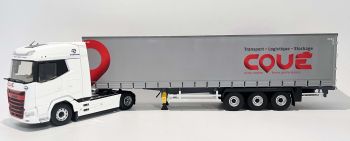 ELI118452 - DAF XG 4x2 con rimorchio centinato a 3 assi, COUE Transport