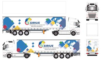 ELI118807 - VOLVO FH 4x2 2020 con rimorchio telonato a 3 assi SIRIUS Transport et Logistique
