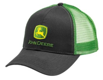 MC13080277BK - Cappellino John Deere con retro in rete, nero e verde